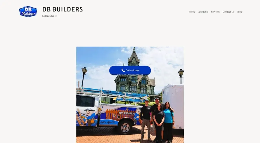 DB Builders website, Humboldt County, built by HumWeb/IT
